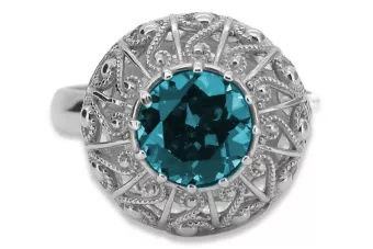 Ruso soviético rosa 14k 585 oro Alejandrita Rubí Esmeralda Zafiro Circón anillo vrc059