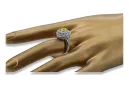 Srebrny pierścionek Rosyjski 925 z Peridotem vrc059s Vintage