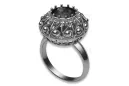 Srebrny pierścionek 925 Rosyjski Oprawa vrc059s Vintage