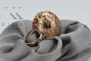 Russischer sowjetischer rosa 14k 585 Gold Vintage Ring vrn014