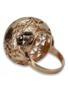 Ruso soviético rosa rosa 14k 585 oro anillo Vintage vrn014