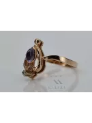 Radziecki 14k 585 złoty Rosyjski pierścionek z różowego złota z Aleksandrytem Rubinem Szafirem Szmaragdem Cyrkonią vrc034