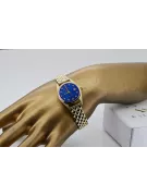 ساعة ذهبية مع سوار نسائي 14k جنيف