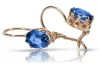Vintage rose pink 14k 585 gold sapphire earrings vec196