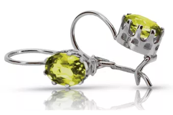Vintage Silver 925 náušnice s Peridotem Vec196S