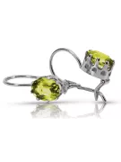 الأقراط الفضية العتيقة 925 مع Peridot vec196s