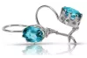 Vintage Vintage 925 Silver Aquamarine earrings vec196s