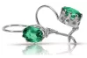 Vintage Vintage 925 Silver Emerald earrings vec196s