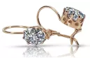 Vintage silver rose gold plated 925 Cubic Zircon earrings vec196rp