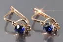 Vintage rose pink 14k 585 gold Vintage earrings vec099 alexandrite ruby emerald sapphire