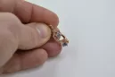 Kolczyki z różowego 14k 585 złota vec099 aleksandryt rubin szmaragd szafir