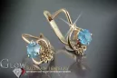 Vintage rose pink 14k 585 gold Vintage earrings vec099 alexandrite ruby emerald sapphire