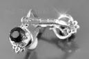 Rusijos sovietų rožė rožė 14k 585 aukso Vintage auskariai vec099 aleksandritas rubinas emeraldas safiras