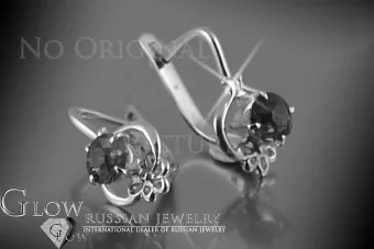 Russische Sowjetische Rose Pink 14k 585 Gold Vintage Ohrringe vec099 Alexandrit Rubin Smaragd Saphir