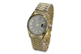 Złoty zegarek z bransoletą męski 14k 585 Geneve mw013ydbc&mwb012y