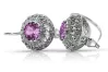 925 Silver Amethyst earrings vec002s Russian Soviet style