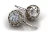 Vintage Vintage 925 Silver Zircon earrings vec002s Russian Soviet style