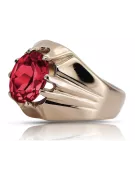 Російська радянська троянда, золото 585 проби, александрит, рубін, смарагд, сапфір, циркон, каблучка vrc016