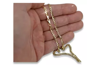 Αλυσίδα από κίτρινο χρυσό 14 καρατίων ★ https://zlotychlopak.pl/el/ ★ Χρυσός 585 333 Φθηνός