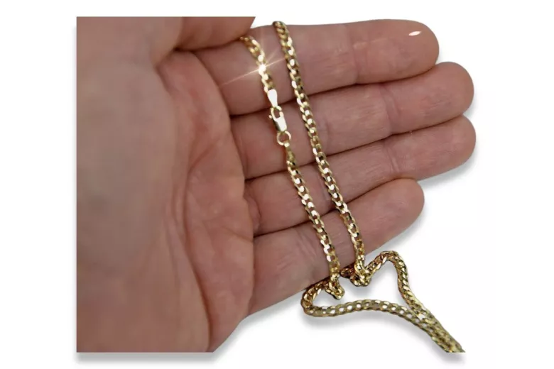 Žltý reťazec 14k zlato ★ https://zlotychlopak.pl/sk/ ★ GOLD 585 333 lacné