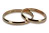 Vintage rose pink 14k 585 gold Vintage wedding ring band vwr001