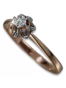 Vintage rose 14k gold 585 Diamond ring vrd353