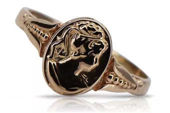 Ruso soviético rosa rosa 14k 585 oro anillo Vintage vrn001