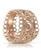 Руско съветско розово злато 14k 585 Vintage пръстен vrn003