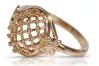 Vintage rose pink 14k 585 gold Vintage ring vrn005
