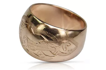 Russische Sowjetrosa rosa 14k 585 gold Vintage ring vrn007