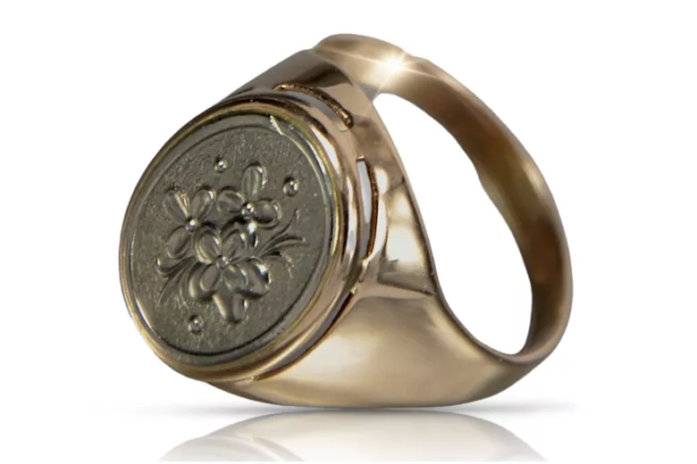 Russian Soviet rose pink 14k 585 gold Vintage ring vrn012