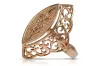 Rose pink 14k 585 gold ring vrn016 Russian Soviet Vintage jewelry style