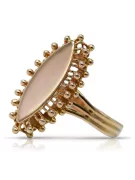 Russian Soviet rose pink 14k 585 gold Vintage ring vrn042