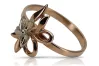 Vintage rose pink 14k 585 gold Vintage ring vrn043