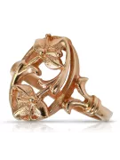 Radziecki 14k 585 złoty Rosyjski pierścionek z różowego złota vrn070