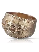 Radziecki 14k 585 złoty Rosyjski pierścionek z różowego złota vrn107