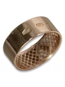 Radziecki 14k 585 złoty Rosyjski pierścionek z różowego złota vrn206