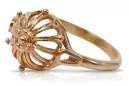 Руски съветски розово розово 14k 585 злато реколта пръстен vrn179