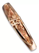 Radziecki 14k 585 złoty Rosyjski pierścionek z różowego złota vrn187