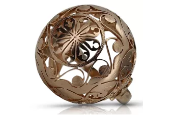 Russischer sowjetischer rosa 14k 585 Gold Vintage Ring vrn014