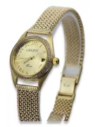 Ceas de damă de aur 14K, Geneva Quartz lw078ydg&lbw003y