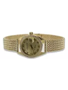 Ceas de damă de aur 14K, Geneva Quartz lw078ydg&lbw003y