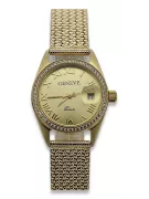 Ceas de damă de aur 14K, Geneva Quartz lw078ydg&lbw003y