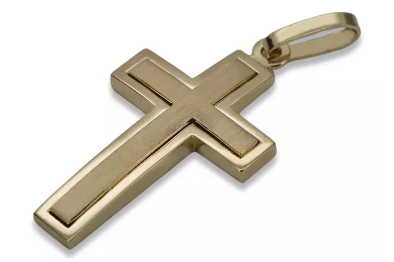 Złoty krzyżyk Katolicki 14k 585 zawieszka ctc026y