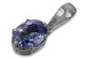 Soviet silver 925 pendant with alexandrite ruby ​​sapphire emerald aquamarine zircon vpc015s