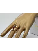 Руска роза съветско розово СССР червено 585 583 златен кехлибарен пръстен vrab008