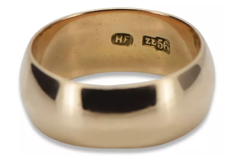 Radziecki 14k 585 złoty Rosyjski pierścionek z różowego złota vrn007