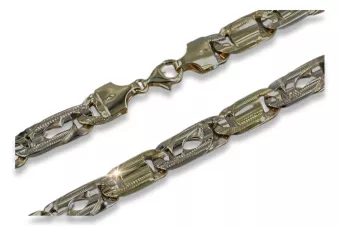 итальянский желтый 14k 585 золотой браслет с бриллиантовой огранкой cb040yw