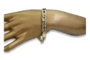Italian yellow 14k 585 gold diamond cut bracelet cb040yw