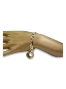 Bracelet italien jaune 14k 585 taille diamant cb041yw